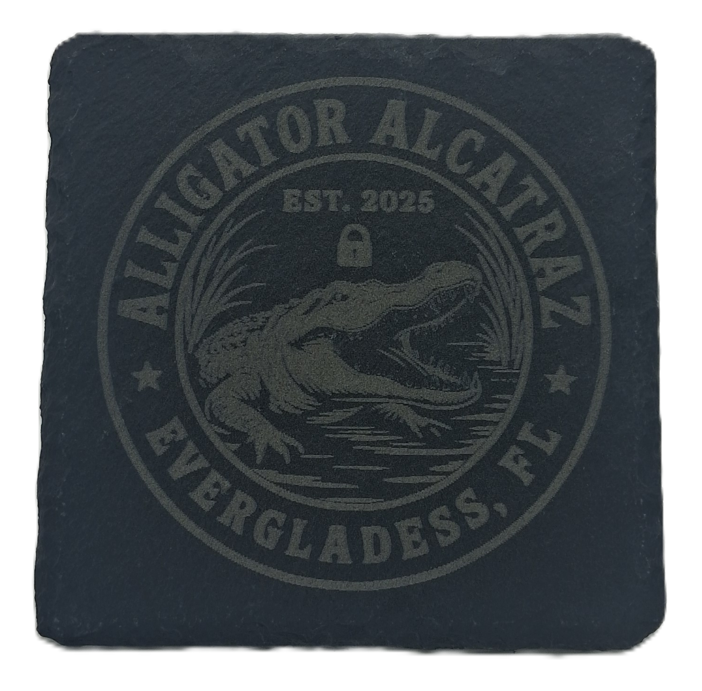 Alligator Alcatraz Slate Coasters