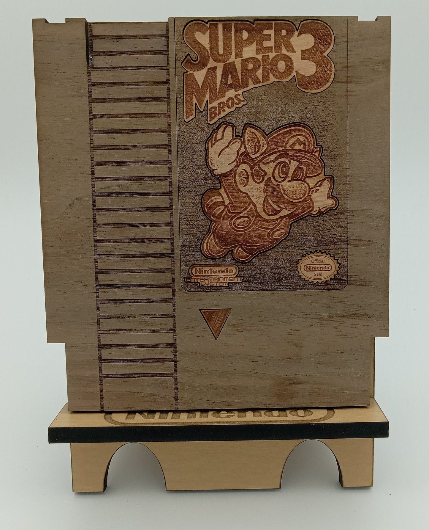 Wooden Super Mario Bros 3 NES Cartridge