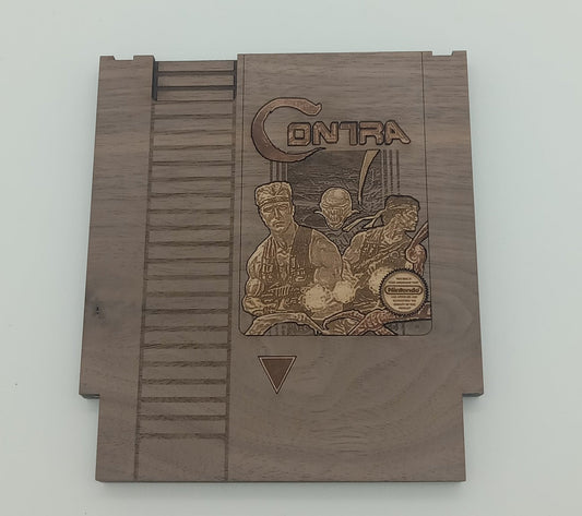 Wooden Contra NES Cartridge