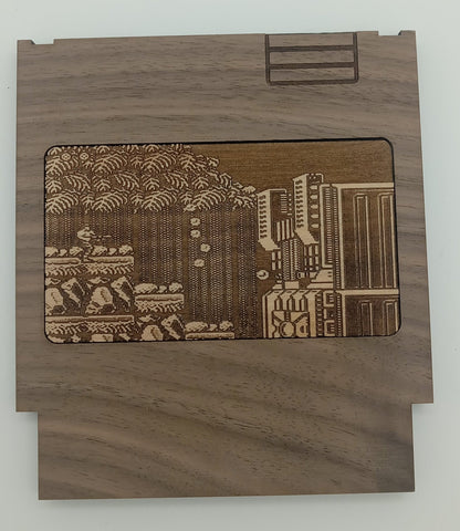 Wooden Contra NES Cartridge