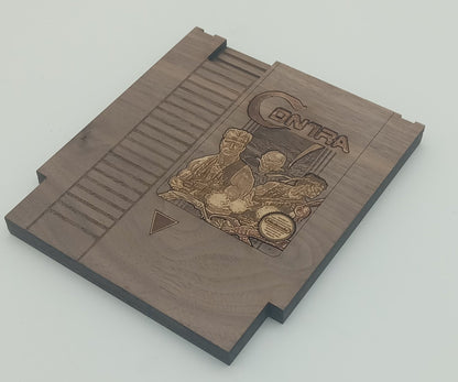 Wooden Contra NES Cartridge