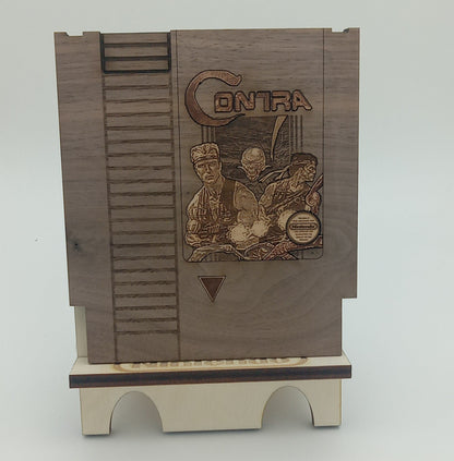 Wooden Contra NES Cartridge