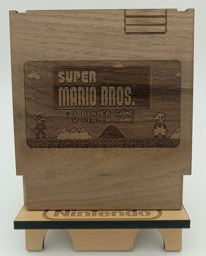 Wooden Mario Bros NES Cartridge