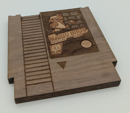 Wooden Mario Bros NES Cartridge