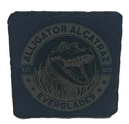 Alligator Alcatraz Slate Coasters