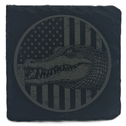 Alligator Alcatraz Slate Coasters