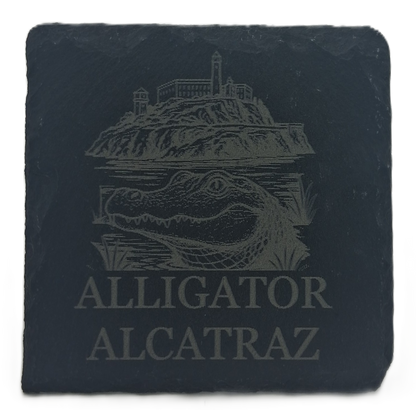 Alligator Alcatraz Slate Coasters
