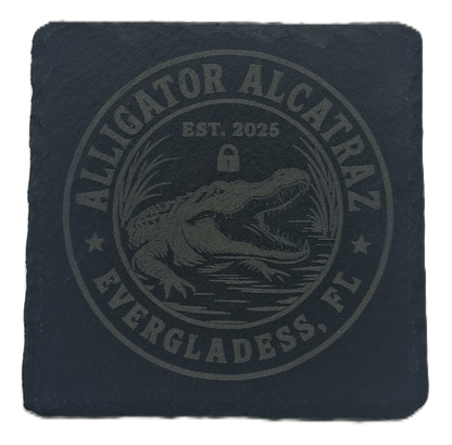 Alligator Alcatraz Slate Coasters