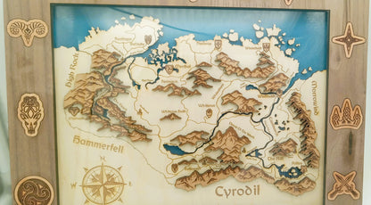 Skyrim Wood Map Walnut and Cherry