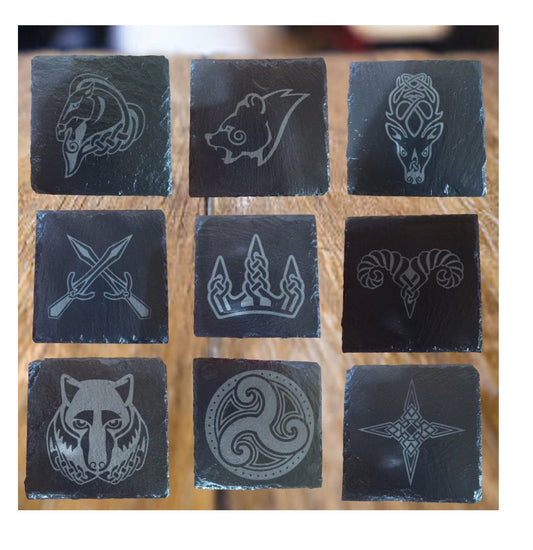 Slate Elder Scrolls Skyrim Holds Coasters