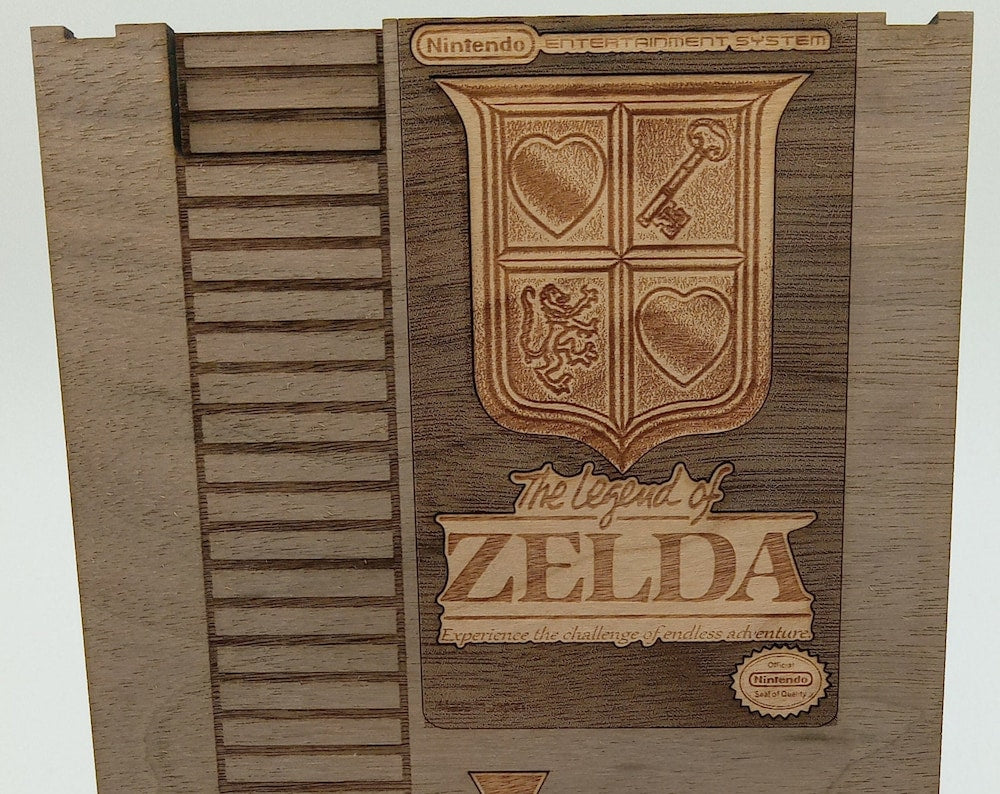 Wooden The Legend of Zelda NES Cartridge